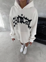 Unisex Üç İplik Kapşonlu Baskılı SweatShirt - Görsel 3