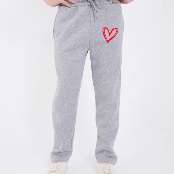 Oversize Boru Paça Baskılı Eşofman Pantolon