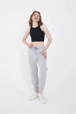 Üç İplik Basic Lastikli Eşofman Pantolon - Görsel 2