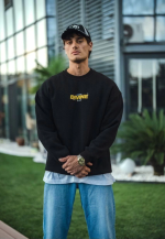 Kışlık Bisiklet Yaka Baskılı SweatShirt - Görsel 2