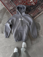 Uzun Kol Kapşonlu Göğüs Baskılı SweatShirt - Görsel 2