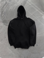 Kapşonlu Üç İplik Penye Basic SweatShirt - Görsel 2
