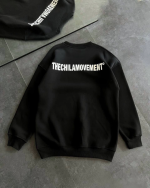 Kışlık Bisiklet Yaka Oversize Baskılı SweatShirt - Görsel 2