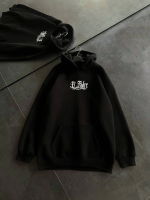 Üç İplik Penye Uzun Kol Kapşonlu Baskılı SweatShirt - Görsel 2