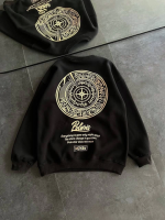 Kışlık Bisiklet Yaka Ön Ve Arka Baskılı SweatShirt - Görsel 2