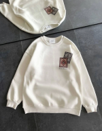 Bisiklet Yaka Baskılı SweatShirt