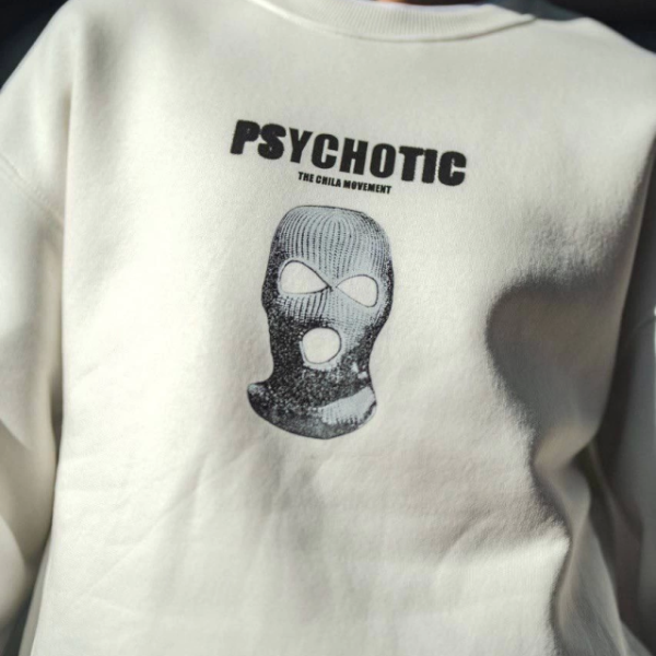 Kışlık Bisiklet Yaka Baskılı SweatShirt