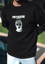 Kışlık Bisiklet Yaka Baskılı SweatShirt