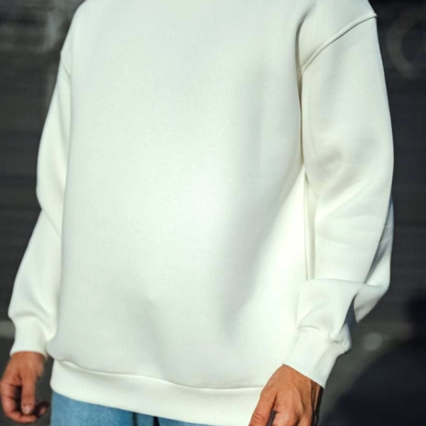 Kışlık Bisiklet Yaka Üç İplik Basic SweatShirt