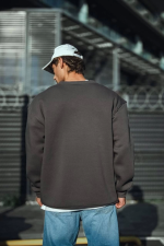 Kışlık Bisiklet Yaka Üç İplik Basic SweatShirt - Görsel 2