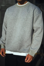 Kışlık Bisiklet Yaka Üç İplik Basic SweatShirt