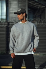 Kışlık Bisiklet Yaka Üç İplik Basic SweatShirt - Görsel 3