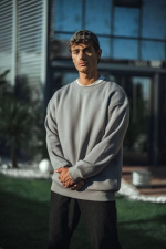 Kışlık Bisiklet Yaka Üç İplik Basic SweatShirt - Görsel 2