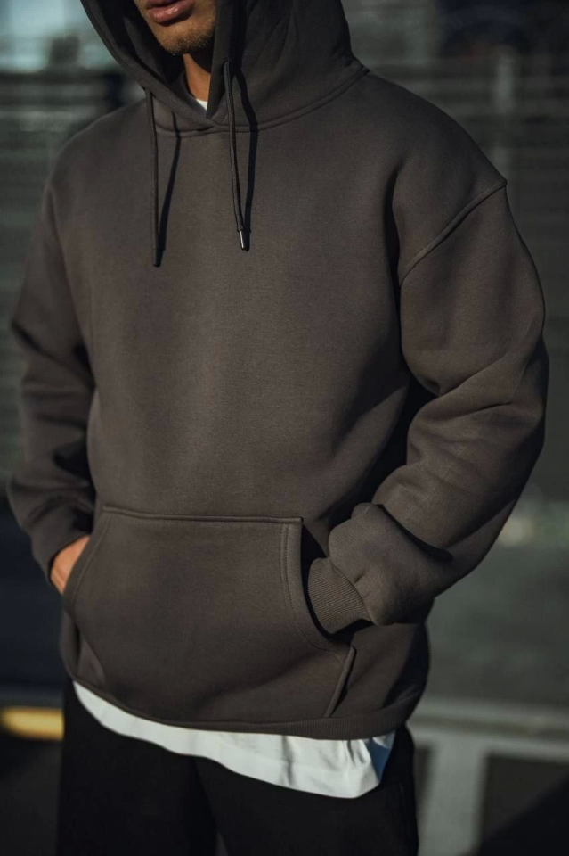 33ece192e9ee26d1d12d5cdb6bda57a8_81355-0.png Üç İplik Penye Kapşonlu Basic SweatShirt - Görsel 1