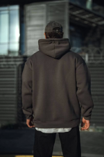 Üç İplik Penye Kapşonlu Basic SweatShirt - Görsel 2