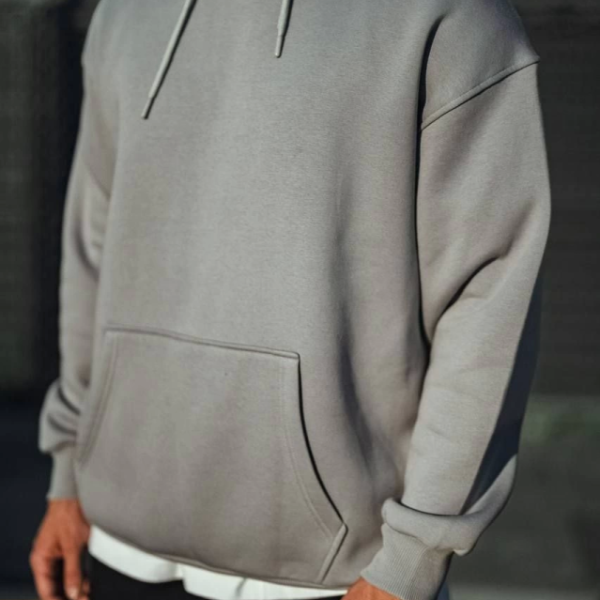 Üç İplik Penye Kapşonlu Basic SweatShirt