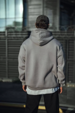 Üç İplik Penye Kapşonlu Basic SweatShirt - Görsel 2