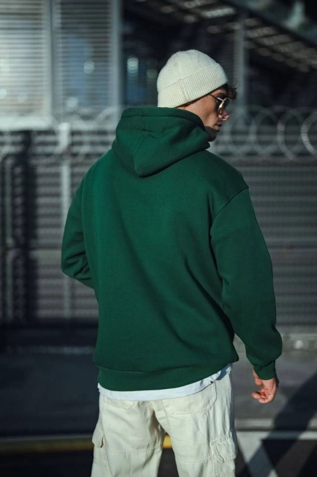 33ece192e9ee26d1d12d5cdb6bda57a8_81382-0.png Üç İplik Penye Kapşonlu Basic SweatShirt - Görsel 1