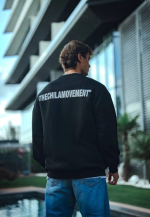 Kışlık Bisiklet Yaka Oversize Baskılı SweatShirt - Görsel 2