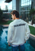 Kışlık Bisiklet Yaka Oversize Baskılı SweatShirt - Görsel 3