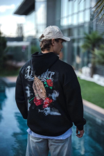 Üç İplik Penye Kapşonlu Baskılı SweatShirt - Görsel 3