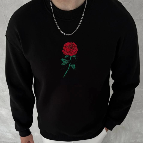 Unisex Bisiklet Yaka Ön Ve Arka Baskılı SweatShirt