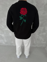 Unisex Bisiklet Yaka Ön Ve Arka Baskılı SweatShirt - Görsel 2