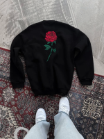 Unisex Bisiklet Yaka Ön Ve Arka Baskılı SweatShirt - Görsel 3