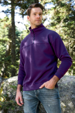 Oversize Yarım Farmuarlı Yakalı Basic SweatShirt - Görsel 2