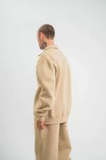Unisex Double Oversize Patlı Yaka SweatShirt - Görsel 2