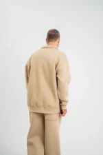 Unisex Double Oversize Patlı Yaka SweatShirt - Görsel 3