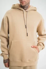 Unisex Double Oversize Kapşonlu Basic SweatShirt
