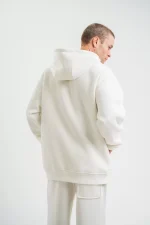 Unisex Double Oversize Kapşonlu Basic SweatShirt - Görsel 2