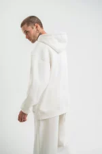 Unisex Double Oversize Kapşonlu Basic SweatShirt - Görsel 4