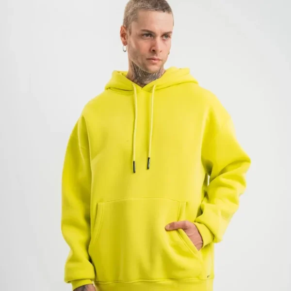 Unisex Double Oversize Kapşonlu Basic SweatShirt