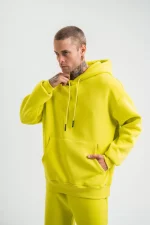 Unisex Double Oversize Kapşonlu Basic SweatShirt - Görsel 3