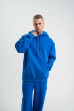 Unisex Double Oversize Kapşonlu Basic SweatShirt