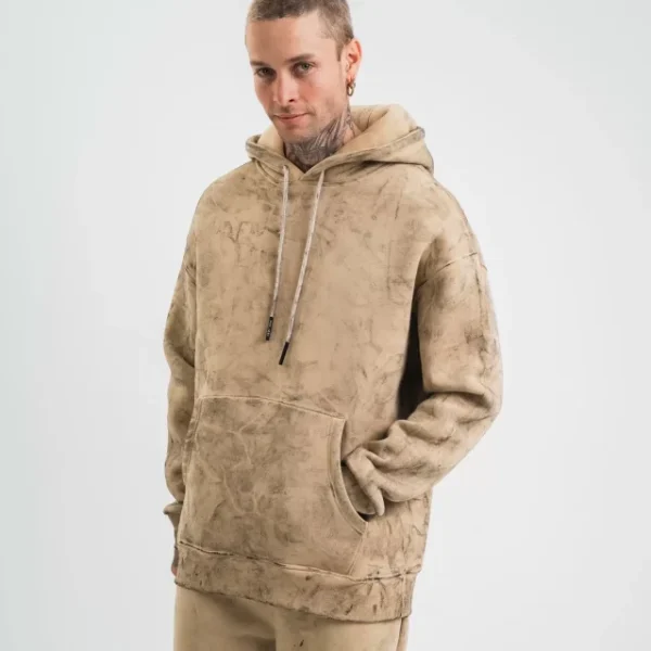 Unisex Double Oversize Kapşonlu Yıkamalı SweatShirt
