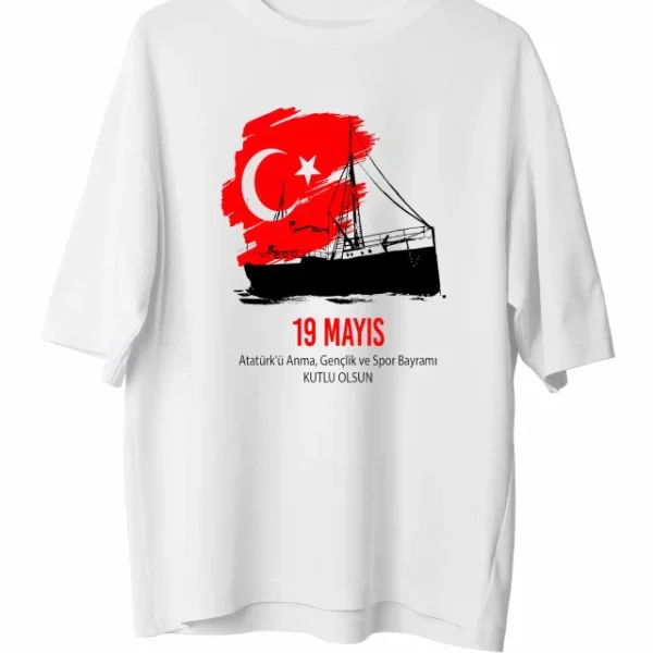 19 Mayıs 20/1 Unisex Baskılı T-shirt