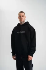 Unisex Üç İplik Kapşonlu Nakışlı SweatShirt