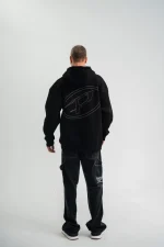 Unisex Üç İplik Kapşonlu Nakışlı SweatShirt - Görsel 2