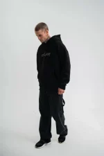 Unisex Üç İplik Kapşonlu Nakışlı SweatShirt - Görsel 4