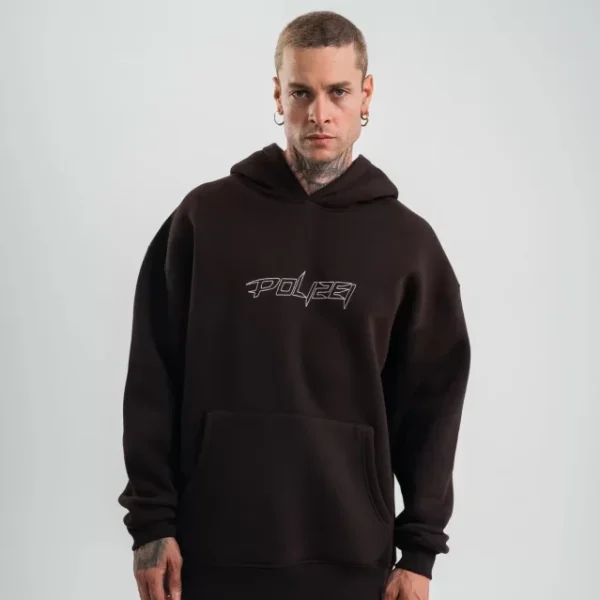 Unisex Üç İplik Kapşonlu Nakışlı SweatShirt