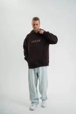 Unisex Üç İplik Kapşonlu Nakışlı SweatShirt - Görsel 2