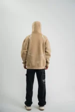 Double Oversize Kapşonlu Şimşek Pano Baskılı SweatShirt - Görsel 4