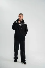 Unisex Uzun Kol Bisiklet Yaka Yıkamalı SweatShirt - Görsel 3