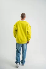 Geniş V Yaka Kol Ribana Detaylı SweatShirt - Görsel 3