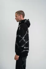 POLIZEI Premium Kalite Kapşonlu Varak Ve Pano Baskılı SweatShirt - Görsel 3