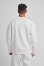 Unisex Biskilet Yaka Üç İplik SweatShirt - Görsel 3