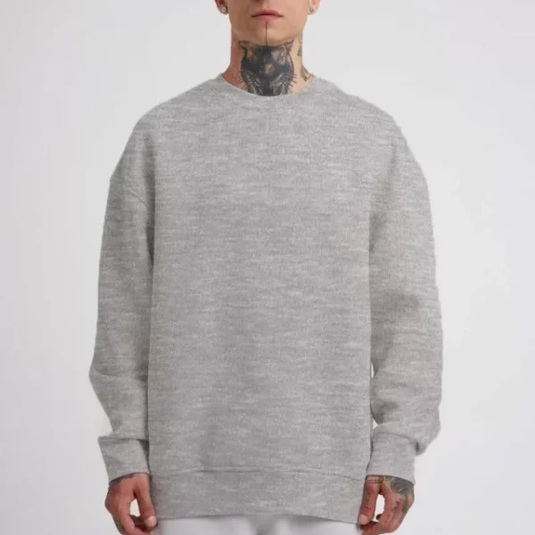 Unisex Biskilet Yaka Üç İplik SweatShirt